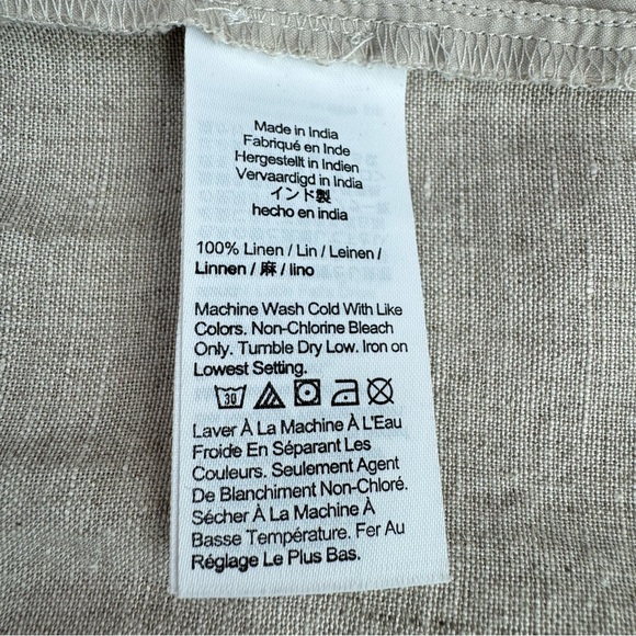 J. Crew Seaside Linen Wide Leg Cropped Pant XXS Flax Pull on Ankle Casual Beach - Picture 12 of 16